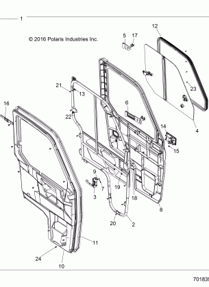 BODY DOOR FULL - R17RVU99AV / BV (701839)