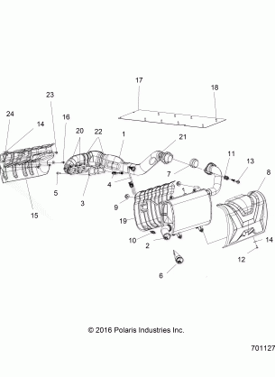 ENGINE EXHAUST - R17RVU99AV / BV (701127)