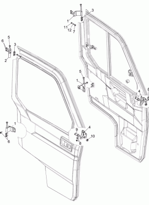 BODY DOOR FULL MOUNTING - R17RVU99AV / BV (49BOBCATDOOR152D2M)