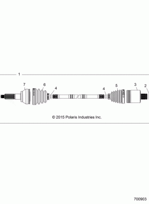 DRIVE TRAIN REAR DRIVE SHAFT - R17RVA99AM (700903)