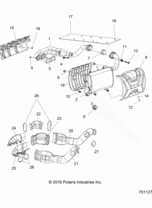 ENGINE EXHAUST - R17RTU99AV / BV (701127)