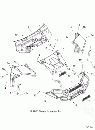 BODY HOOD AND FRONT FACSIA - R17RVA87A1 / B1 / E87A9 / B9 (701497)