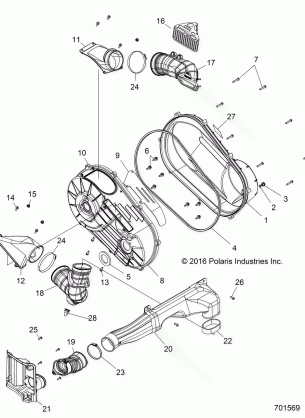 DRIVE TRAIN CLUTCH COVER - R17RVA87A1 / B1 / E87A9 / B9 (701569)