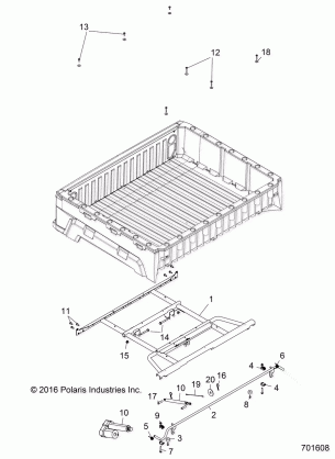 BODY BOX MOUNTING AND LATCH - R17B1PD1AA / 2P (701608)