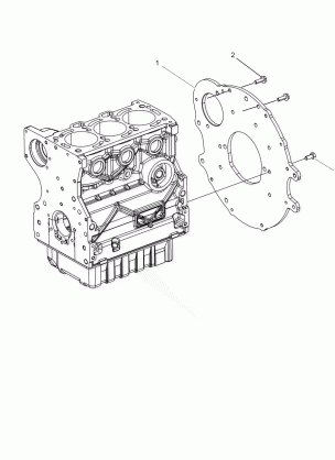 ENGINE FLANGE PLATE - R17B1PD1AA / 2P (49BRUTUSFLGPLATE15DSL)