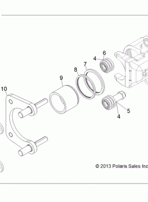 BRAKES REAR CALIPER - R17B1PD1AA / 2P (49BRUTUSCALIPERRR13)