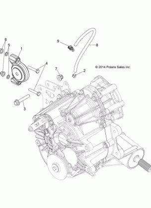 DRIVE TRAIN MAIN GEARCASE MOUNTING - R17B1PD1AA / 2P (49BRUTUSGCMNMTG15)