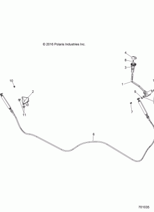 DRIVE TRAIN SHIFT LEVER AND CABLE - R17B1PD1AA / 2P (701035)