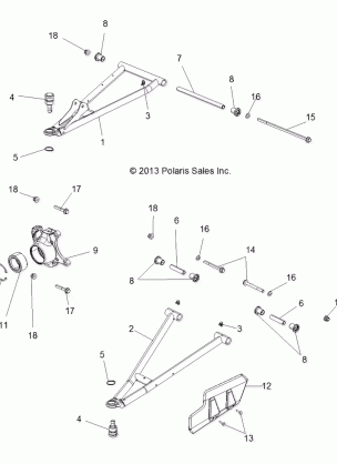 SUSPENSION FRONT - R17B1PD1AA / 2P (49BRUTUSSUSP13)