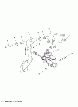 BRAKES PEDAL AND MASTER CYLINDER - R17RCA57A1 / B1 / A4 / B4 (49RGRBRAKEFOOT15570)