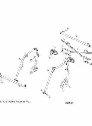 CHASSIS CAB FRAME - R17RCA57A1 / B1 / A4 / B4 (700505)