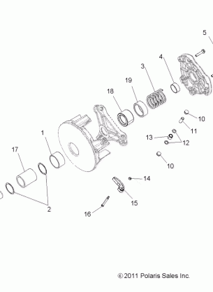 DRIVE TRAIN PRIMARY CLUTCH - R17RCA57A1 / B1 / A4 / B4 (49RGRCLUTCHDRV12RZR570)