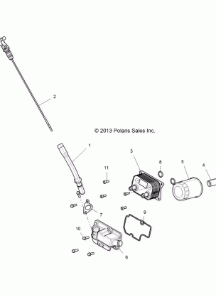 ENGINE DIPSTICK AND OIL FILTER - R17RGE99A7 / A9 / AW / AM (49RGRDIPSTICK14RZR1000)