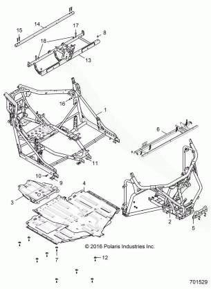 CHASSIS MAIN FRAME AND SKID PLATES - R17RGE99A7 / A9 / AW / AM (701529)