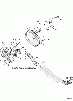 DRIVE TRAIN CLUTCH COVER AND DUCTING - R17RGE99A7 / A9 / AW / AM (700817)