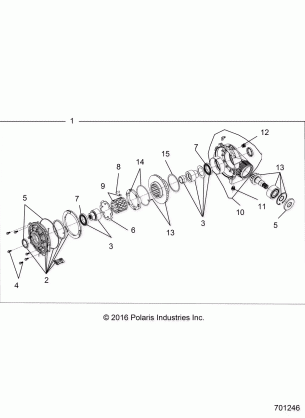 DRIVE TRAIN FRONT GEARCASE - R17RGE99A7 / A9 / AW / AM (701246)