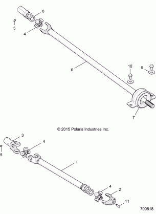 DRIVE TRAIN FRONT PROP SHAFT - R17RGE99A7 / A9 / AW / AM (700818)