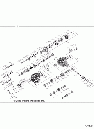 DRIVE TRAIN MAIN GEARCASE INTERNALS - R17RGE99A7 / A9 / AW / AM (701090)