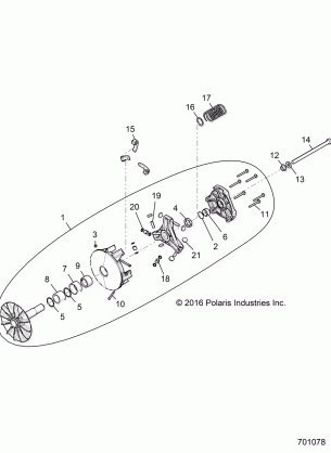 DRIVE TRAIN PRIMARY CLUTCH - R17RGE99A7 / A9 / AW / AM (701078)