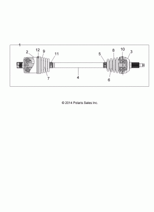 DRIVE TRAIN REAR HALF SHAFT - R17RGE99A7 / A9 / AW / AM (49RGRSHAFTDRIVERR15RZR900)