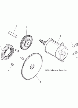 ENGINE STARTER - R17RGE99A7 / A9 / AW / AM / AK / AS / AG (49RGRSTARTER14RZR1000)