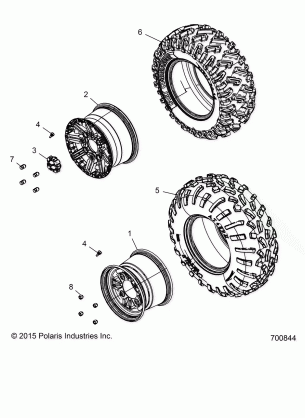 WHEELS REAR - R17RGE99A7 / A9 / AW / AM / AK / AS / AG (700844)