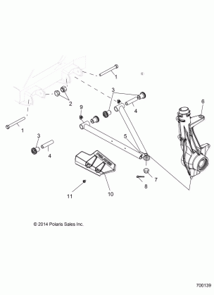 SUSPENSION A-ARM and STRUT MOUNTING - R17RMA57N1 (700139)