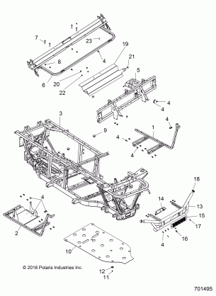 CHASSIS FRAME and FRONT BUMPER - R17RMA57N1 (701495)