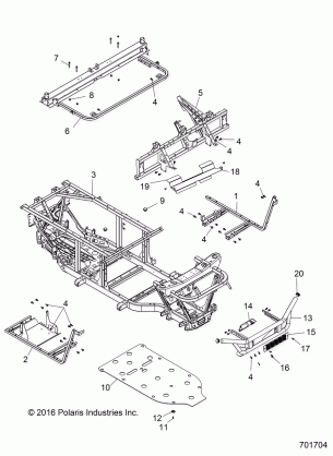 CHASSIS FRAME and FRONT BUMPER - R17RME57F1 / S57C1 / F1 / CK / E1 / EK / T57C1 / E1 / A57F1 (701704)