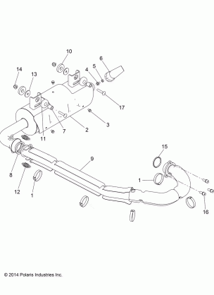 ENGINE EXHAUST SYSTEM - R17RMH57A4 (49RGREXHAUST15570)