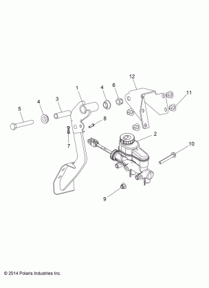 BRAKES PEDAL AND MASTER CYLINDER - R17RMH57A4 (49RGRBRAKEFOOT15570)