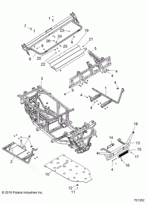 CHASSIS FRAME and FRONT BUMPER - R17RMH57A4 (701352)