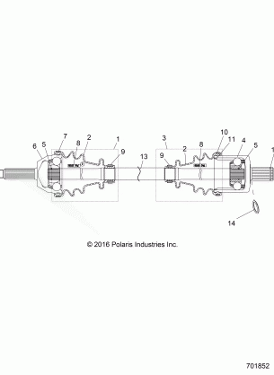 DRIVE TRAIN FRONT DRIVE SHAFT - R17RMH57A4 (701852)