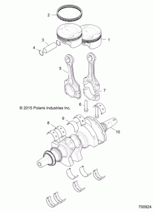 ENGINE CRANKSHAFT and PISTON - R17RTE87FU / F1 / S87CU / C1 / FU / F1 (700924)