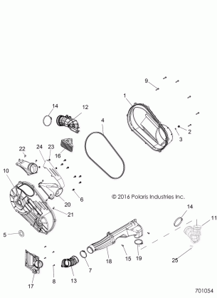 DRIVE TRAIN CLUTCH COVER and DUCTING - R17RTE87FU / F1 / S87CU / C1 / FU / F1 (701054)