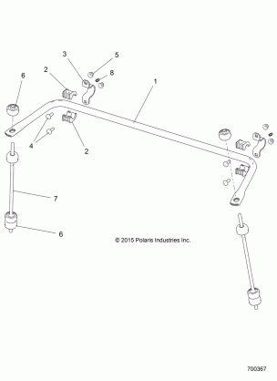 SUSPENSION REAR STABILIZER BAR - R17RTED1F1 / SD1C1 (700367)