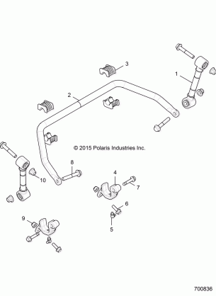 SUSPENSION FRONT STABILIZER BAR- R17RGE99A7 / A9 / AW / AM / KAK (700836)