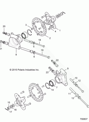 SUSPENSION REAR CARRIER - R17RGE99A7 / A9 / AW / AM / KAK (700837)