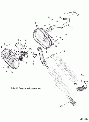 DRIVE TRAIN CLUTCH COVER AND DUCTING - R17RHE99NU (701375)