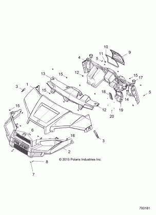 BODY HOOD DASH and GRILL - R17RMA57A1 / A9 / E57AK (700181)