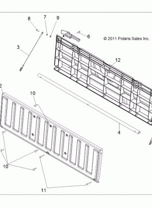 BODY TAILGATE ASM. - R17RMA57A1 / A9 / E57AK (49RGRTAILGATE12LSV)