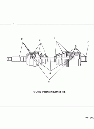 DRIVE TRAIN REAR DRIVE SHAFT - R17RMA57A1 / A9 / E57AK (701163)