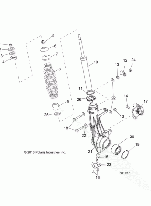 SUSPENSION FRONT STRUT - R17RMA57A1 / A9 / E57AK (701167)