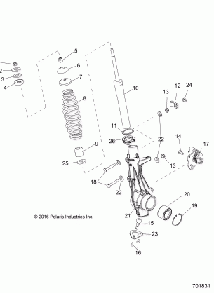 SUSPENSION FRONT STRUT - R17RMA57A1 / A9 / E57AK (701831)