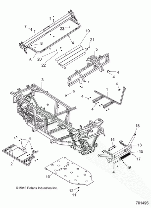 CHASSIS FRAME and FRONT BUMPER - R17RM250A1 (701495)