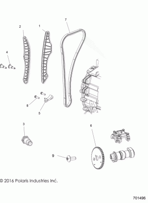 ENGINE CAM CHAIN and SPROCKET - R17RMA50A4 (701496)