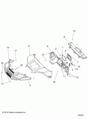 BODY HOOD DASH and GRILL - R17RMAE4G8 / G9 / N8 / MAE4H8 (700307)