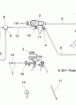 BRAKES LINES and MASTER CYLINDER - R17RAA76NA (49RGRBRAKELINES126X6)