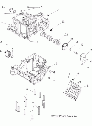 ENGINE CRANKCASE - R17RAA76NA (49RGRCRANKCASE086X6)