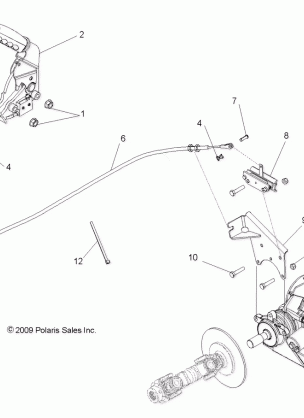 BRAKES PARK BRAKE ASM. - R17RAA76NA (49RGRBRAKEPARK108004X4)